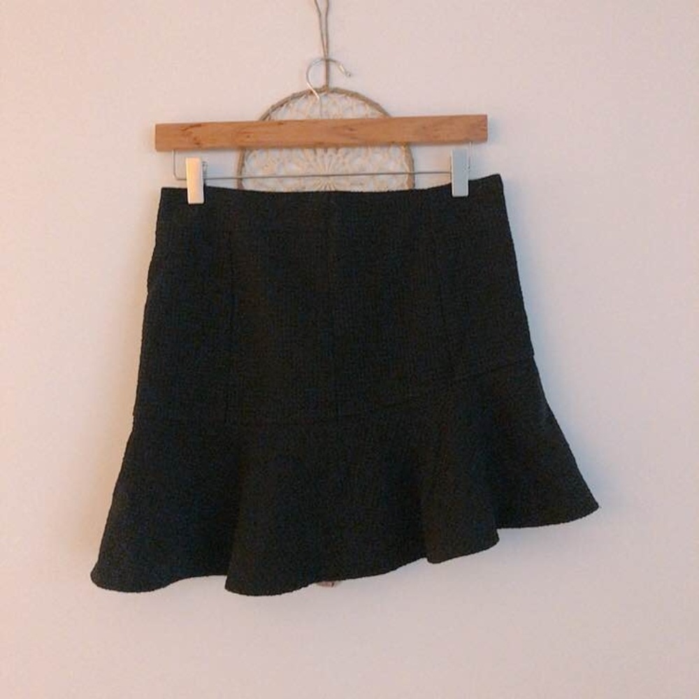 Simple Sleek Black A Line Mini Skirt